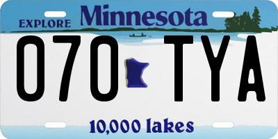 MN license plate 070TYA