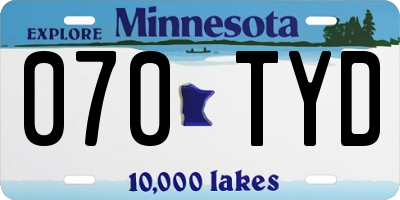 MN license plate 070TYD