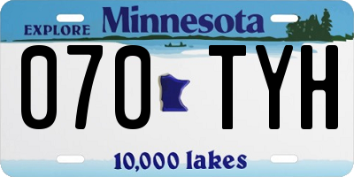 MN license plate 070TYH