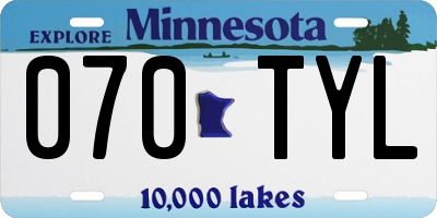 MN license plate 070TYL