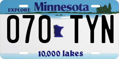 MN license plate 070TYN