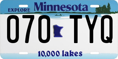 MN license plate 070TYQ
