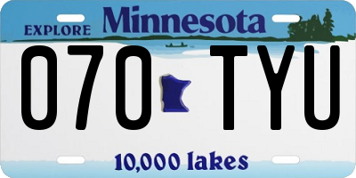MN license plate 070TYU