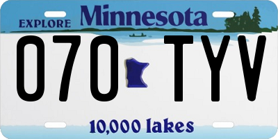 MN license plate 070TYV