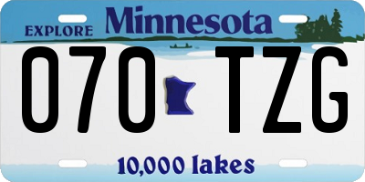 MN license plate 070TZG