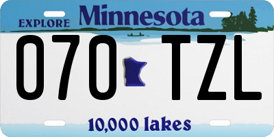 MN license plate 070TZL