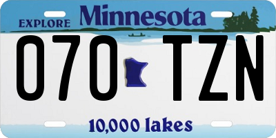 MN license plate 070TZN