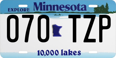 MN license plate 070TZP