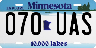 MN license plate 070UAS