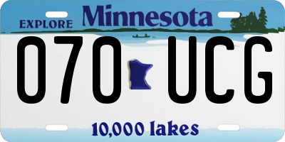 MN license plate 070UCG