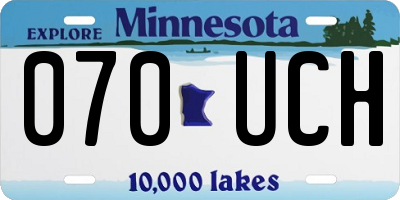 MN license plate 070UCH
