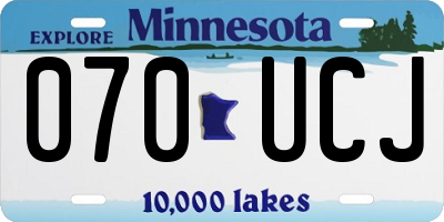 MN license plate 070UCJ