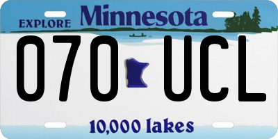 MN license plate 070UCL