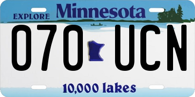 MN license plate 070UCN