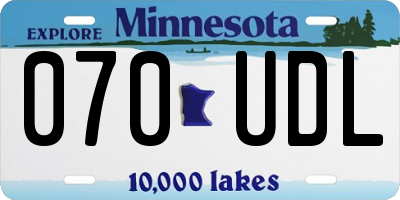 MN license plate 070UDL