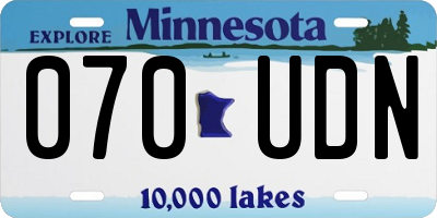 MN license plate 070UDN