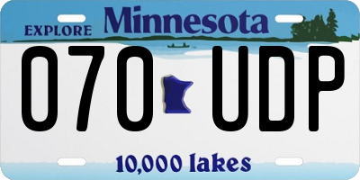 MN license plate 070UDP