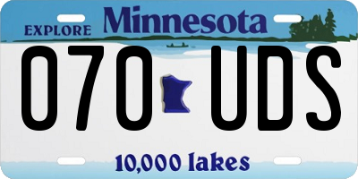 MN license plate 070UDS