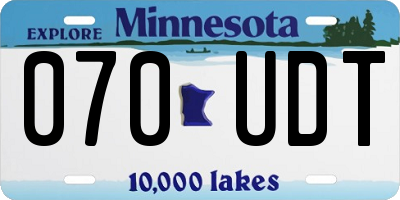 MN license plate 070UDT