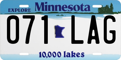 MN license plate 071LAG