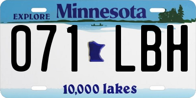MN license plate 071LBH