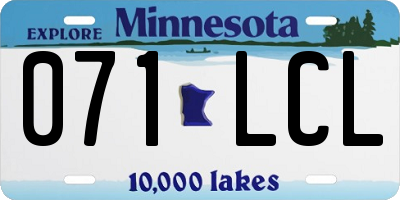 MN license plate 071LCL