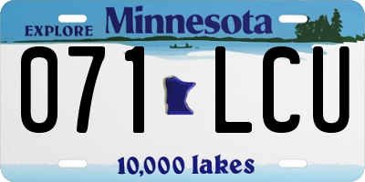 MN license plate 071LCU