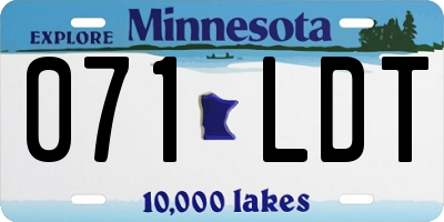 MN license plate 071LDT