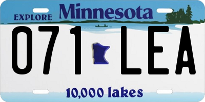 MN license plate 071LEA