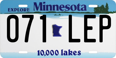 MN license plate 071LEP
