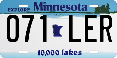 MN license plate 071LER