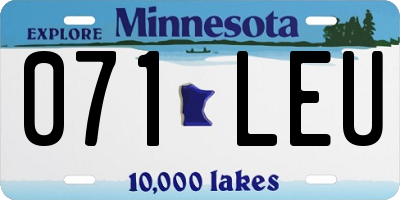 MN license plate 071LEU