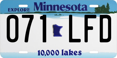 MN license plate 071LFD