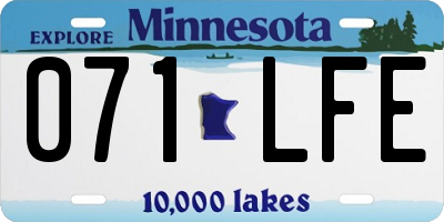 MN license plate 071LFE