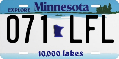 MN license plate 071LFL