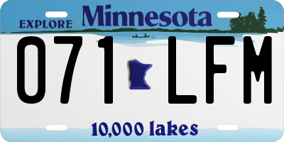 MN license plate 071LFM