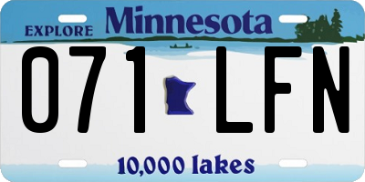 MN license plate 071LFN