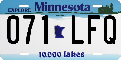 MN license plate 071LFQ