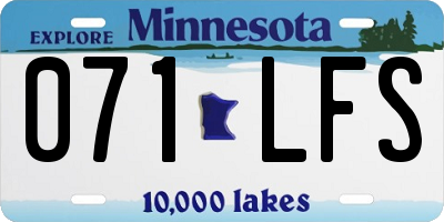 MN license plate 071LFS