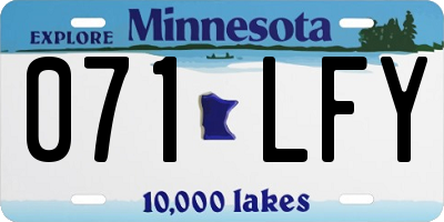MN license plate 071LFY