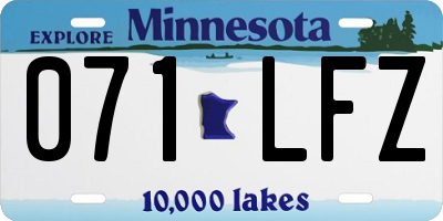 MN license plate 071LFZ