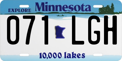 MN license plate 071LGH