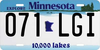 MN license plate 071LGI