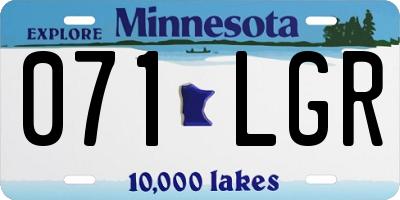 MN license plate 071LGR