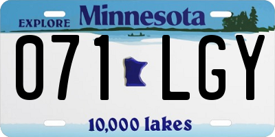 MN license plate 071LGY