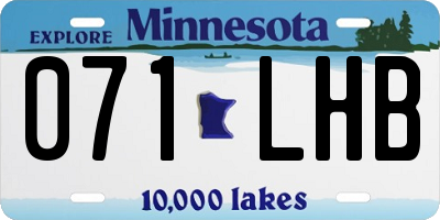 MN license plate 071LHB