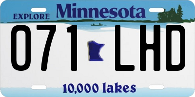 MN license plate 071LHD