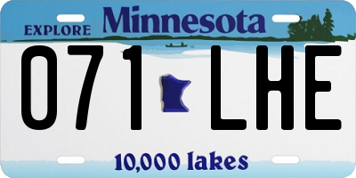 MN license plate 071LHE