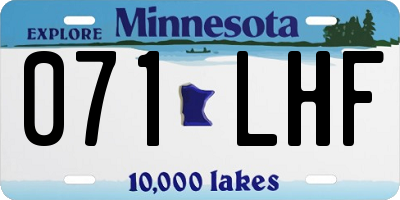 MN license plate 071LHF
