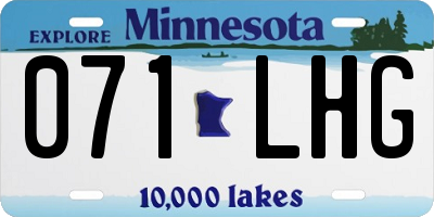MN license plate 071LHG